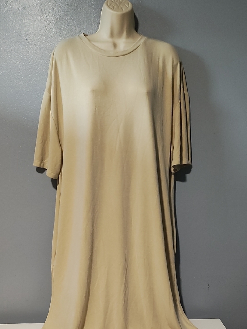 Women's Primark Short-Sleeve Beige Shirt Dress View 3
